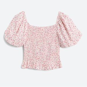 Dee Elly Floral Smocked Crop Top Stitch Fix small NWT